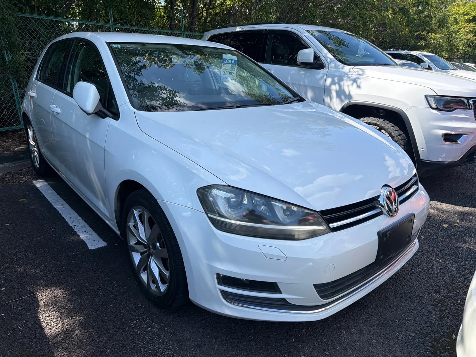 Volkswagen sedan front view